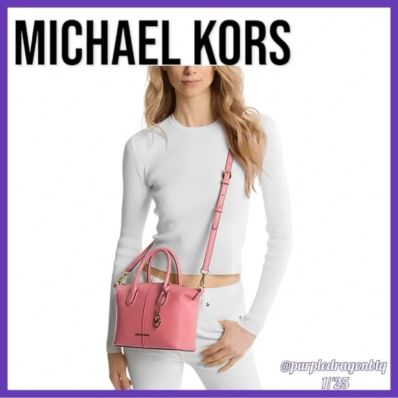 MICHAEL KORS HYDE PEBBLED LEATHER SATCHEL NWT - Picture 3 of 3